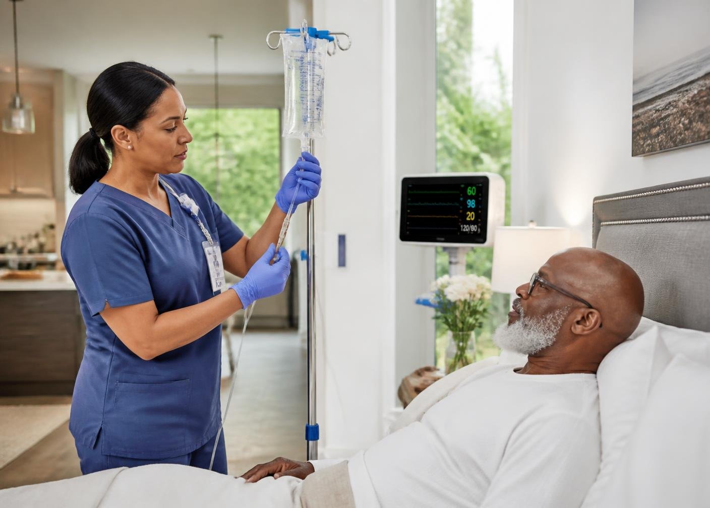 Skilled Nurse provided at home by ADHANA
